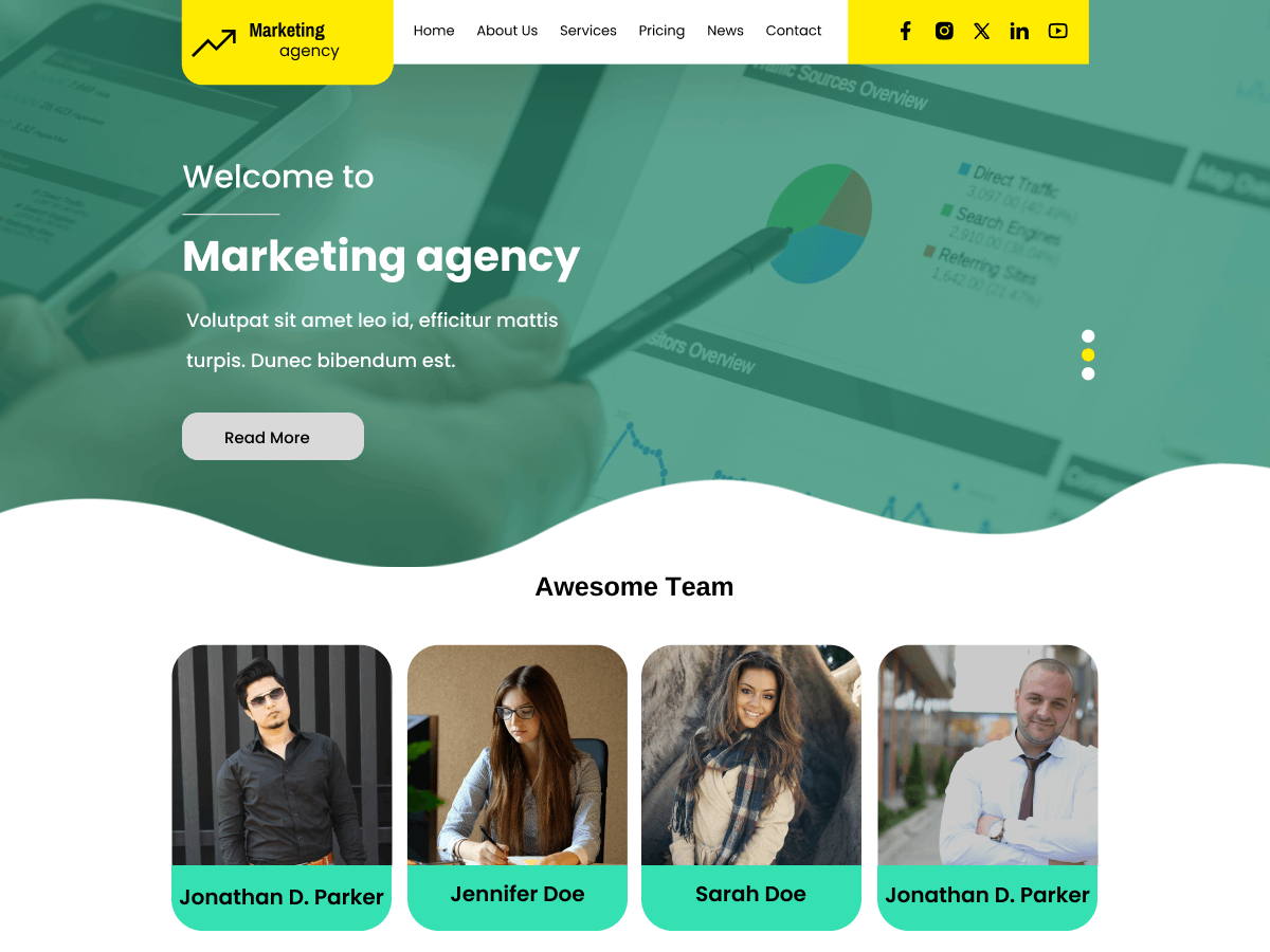 Classic Digital Marketing theme screenshot