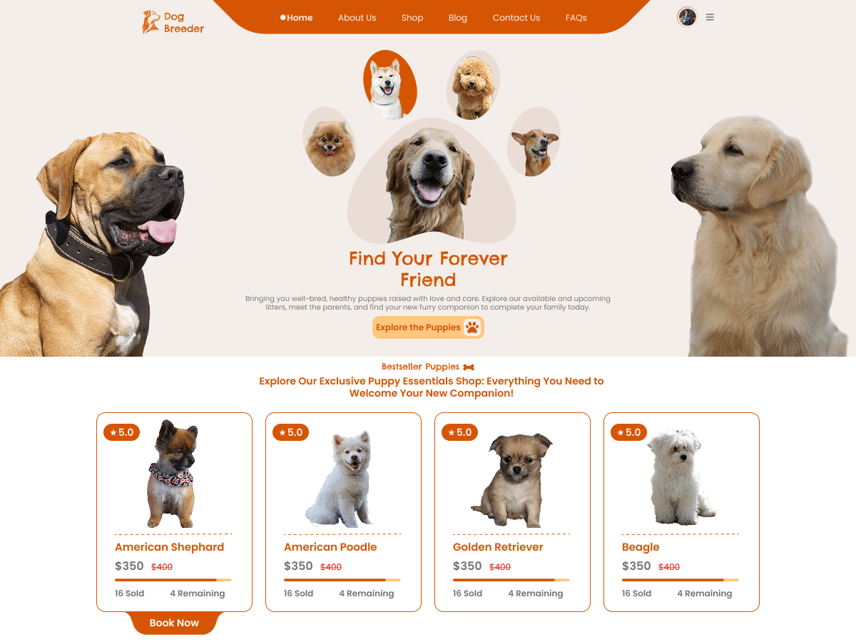 Classic Dog Breeder theme screenshot