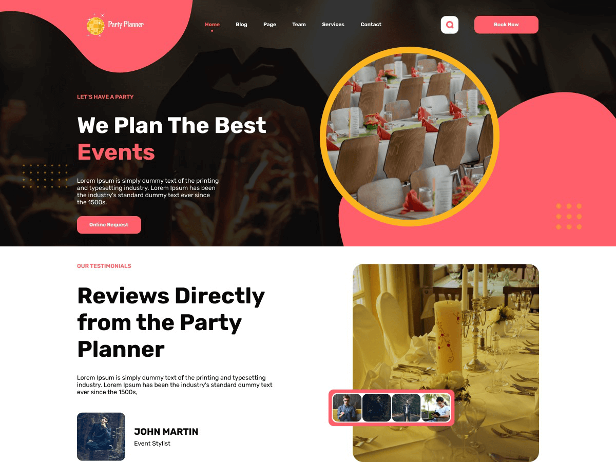 Classic Events theme screenshot