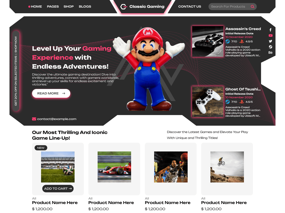 Classic Gaming theme screenshot