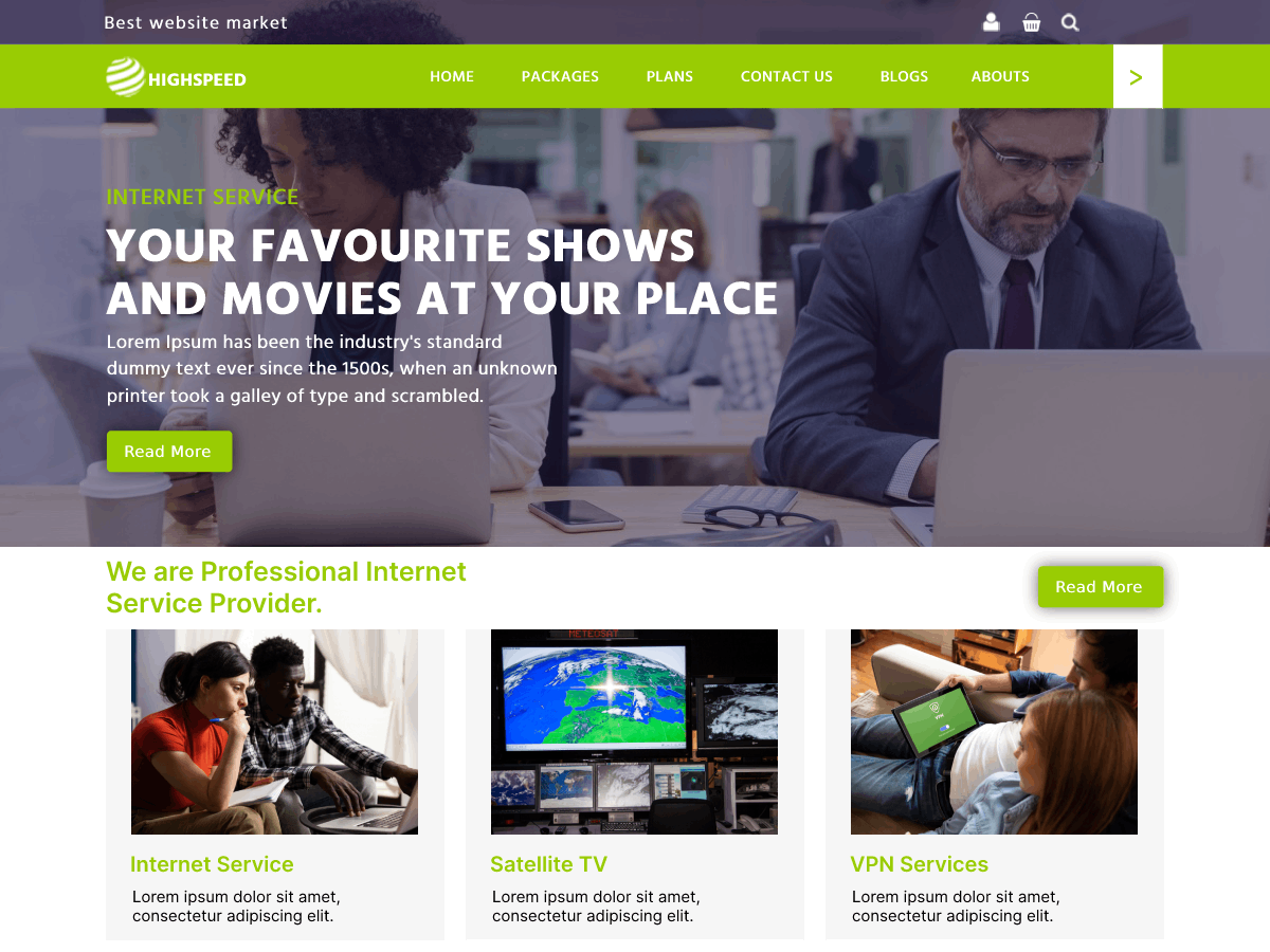 Classic Internet Services theme screenshot