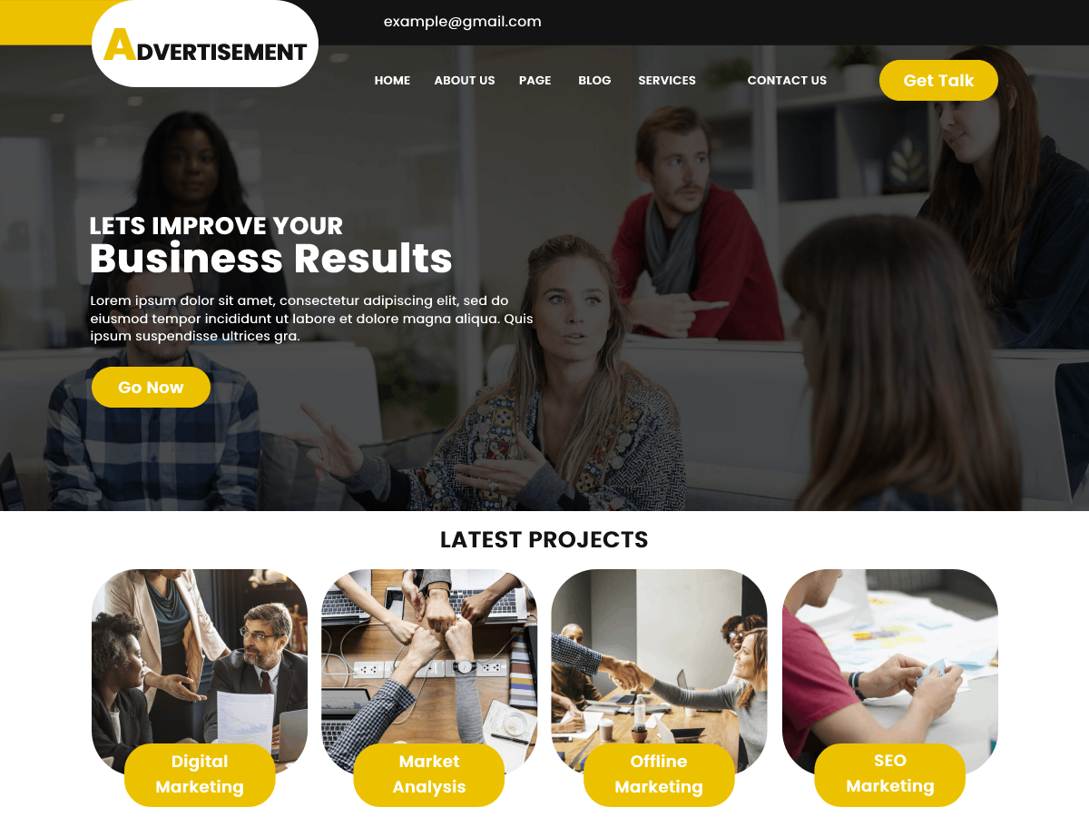 Classic Landing Page theme screenshot