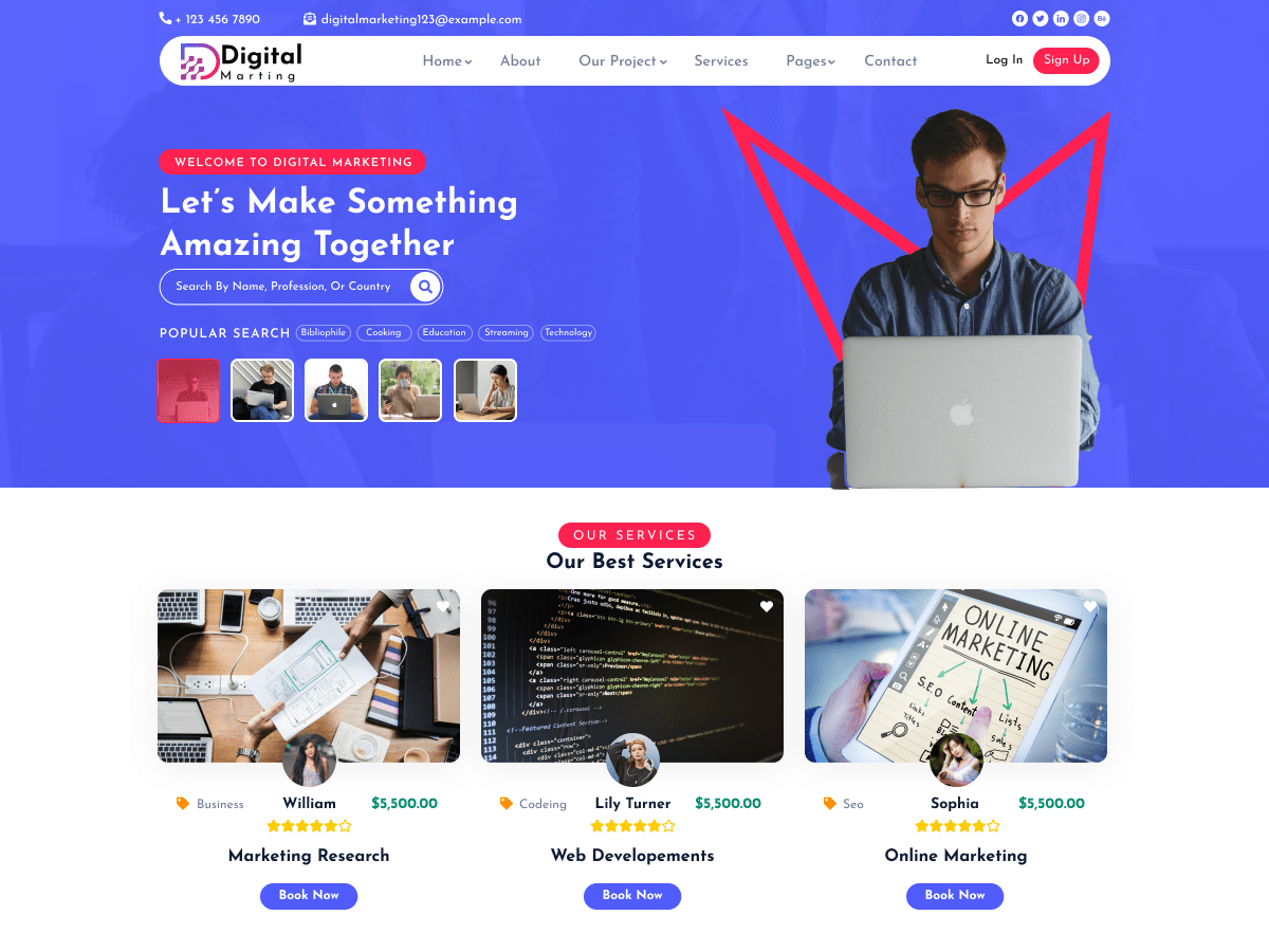 Classic Marketing Agency theme screenshot