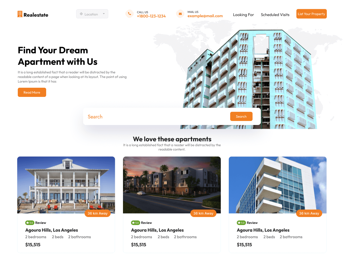 Classic Real Estate theme screenshot
