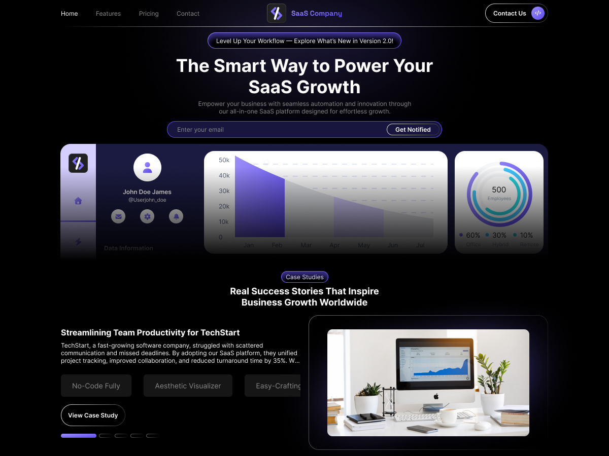 Classic SaaS Company theme screenshot