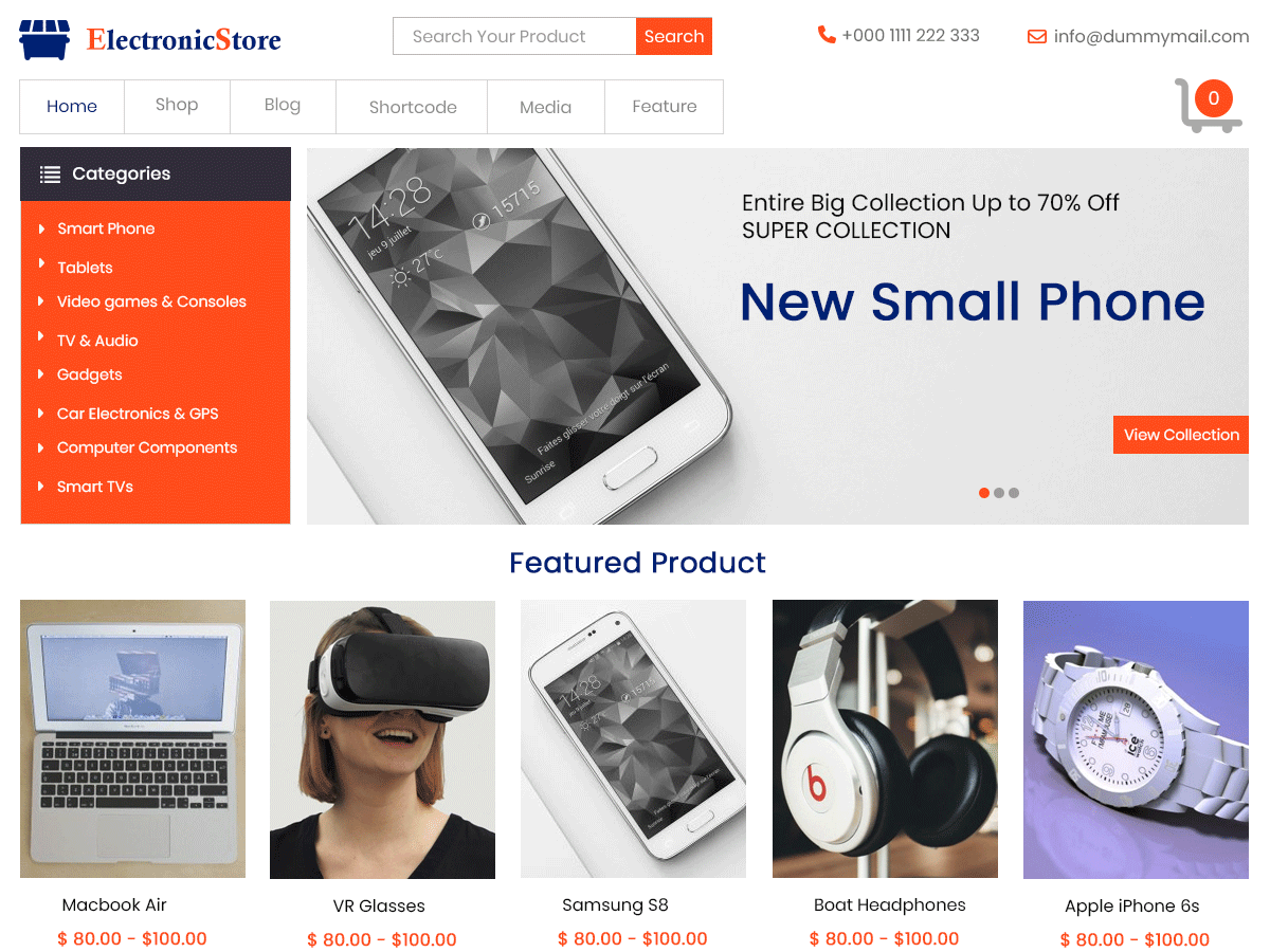 Classic Woocommerce theme screenshot