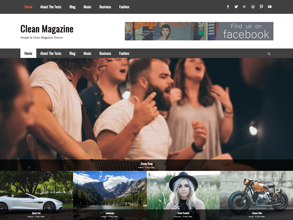 Clean Magazine theme screenshot