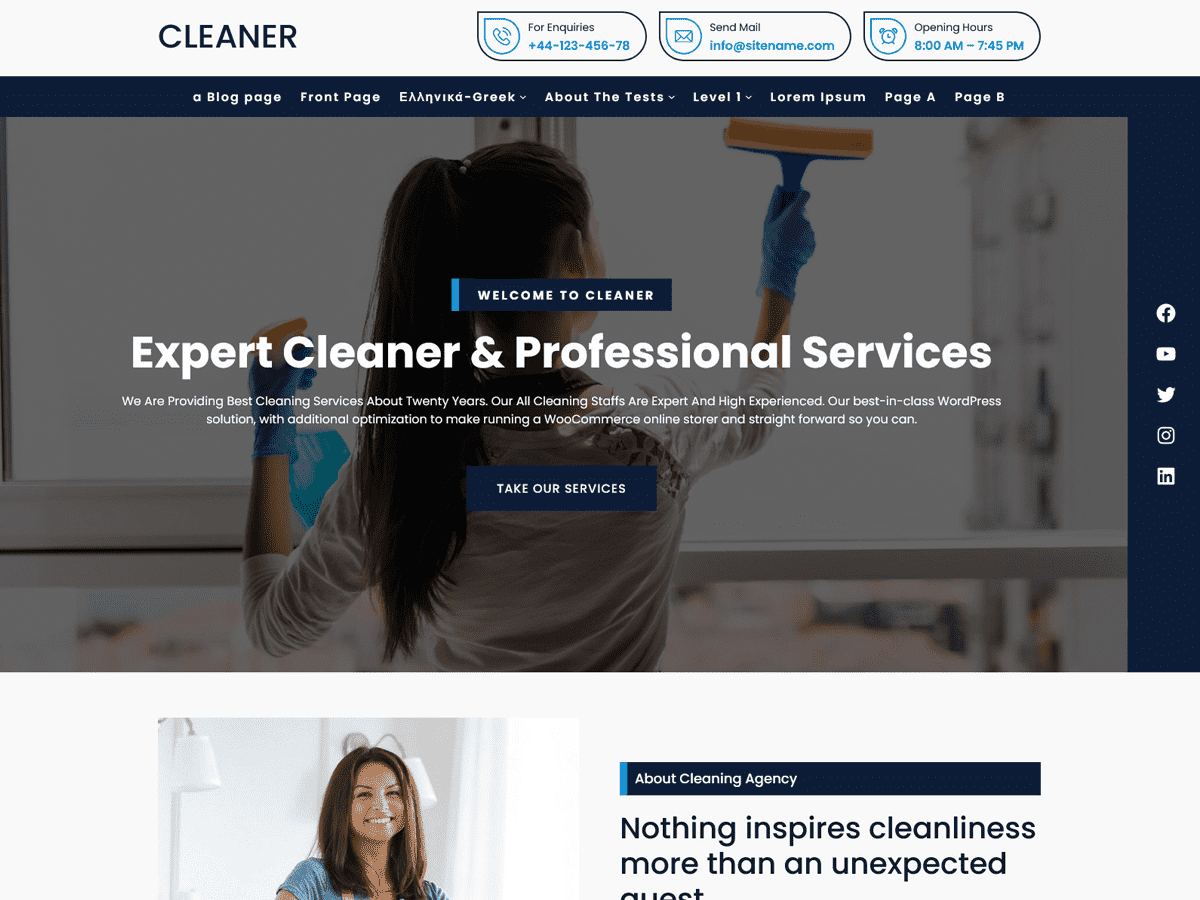 Cleaner theme screenshot