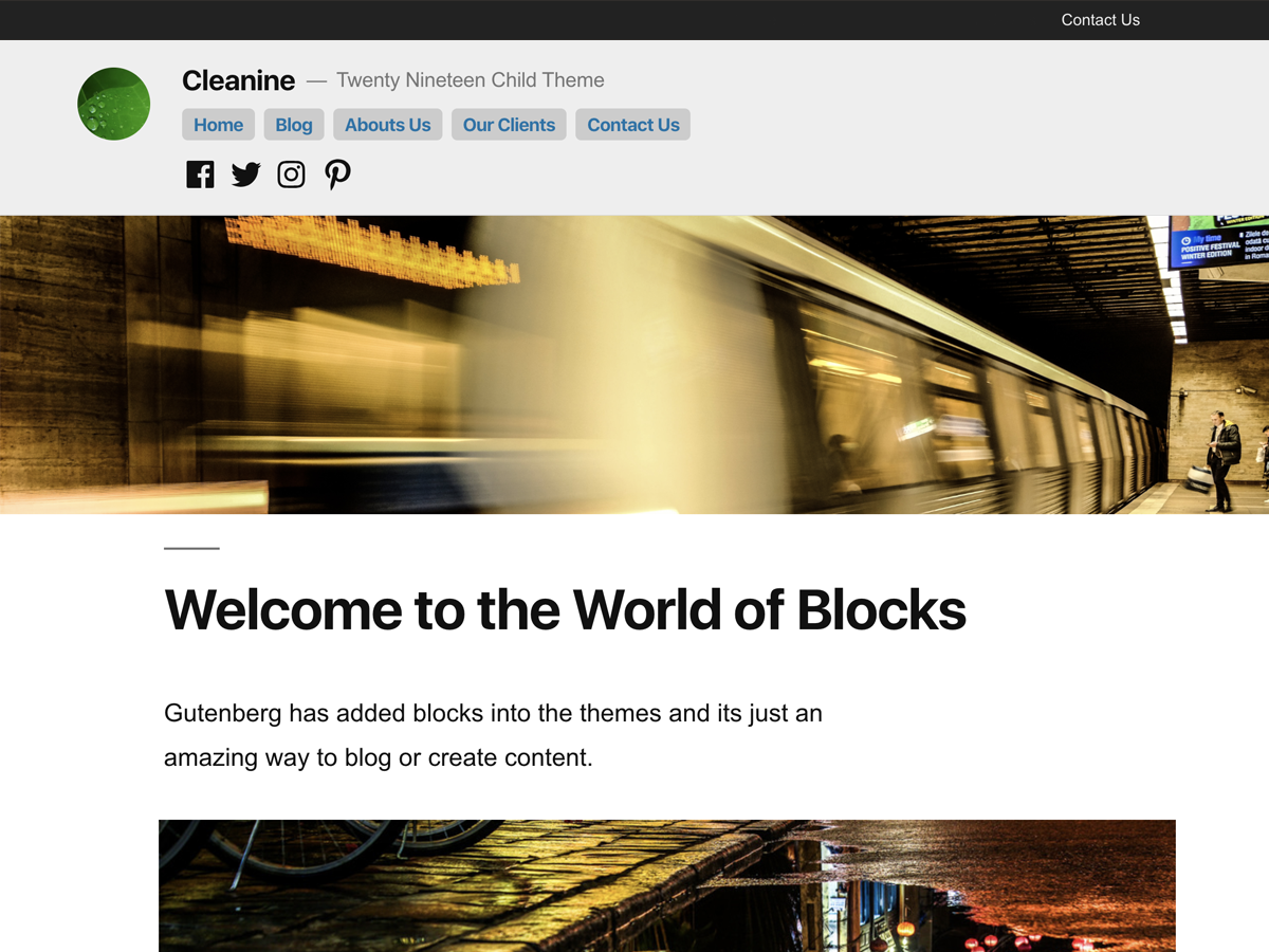 Cleanine theme screenshot