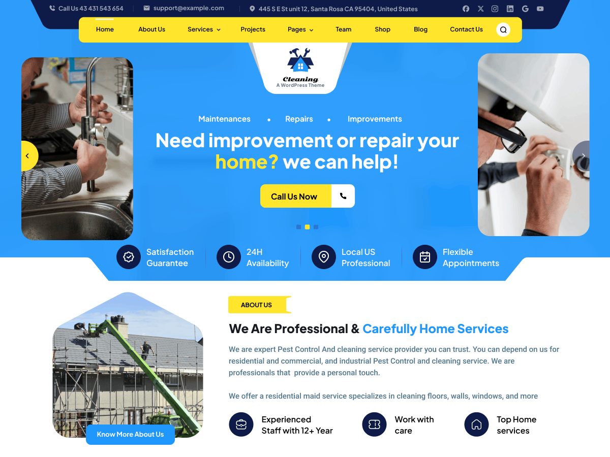 Cleaning Maintenance theme screenshot