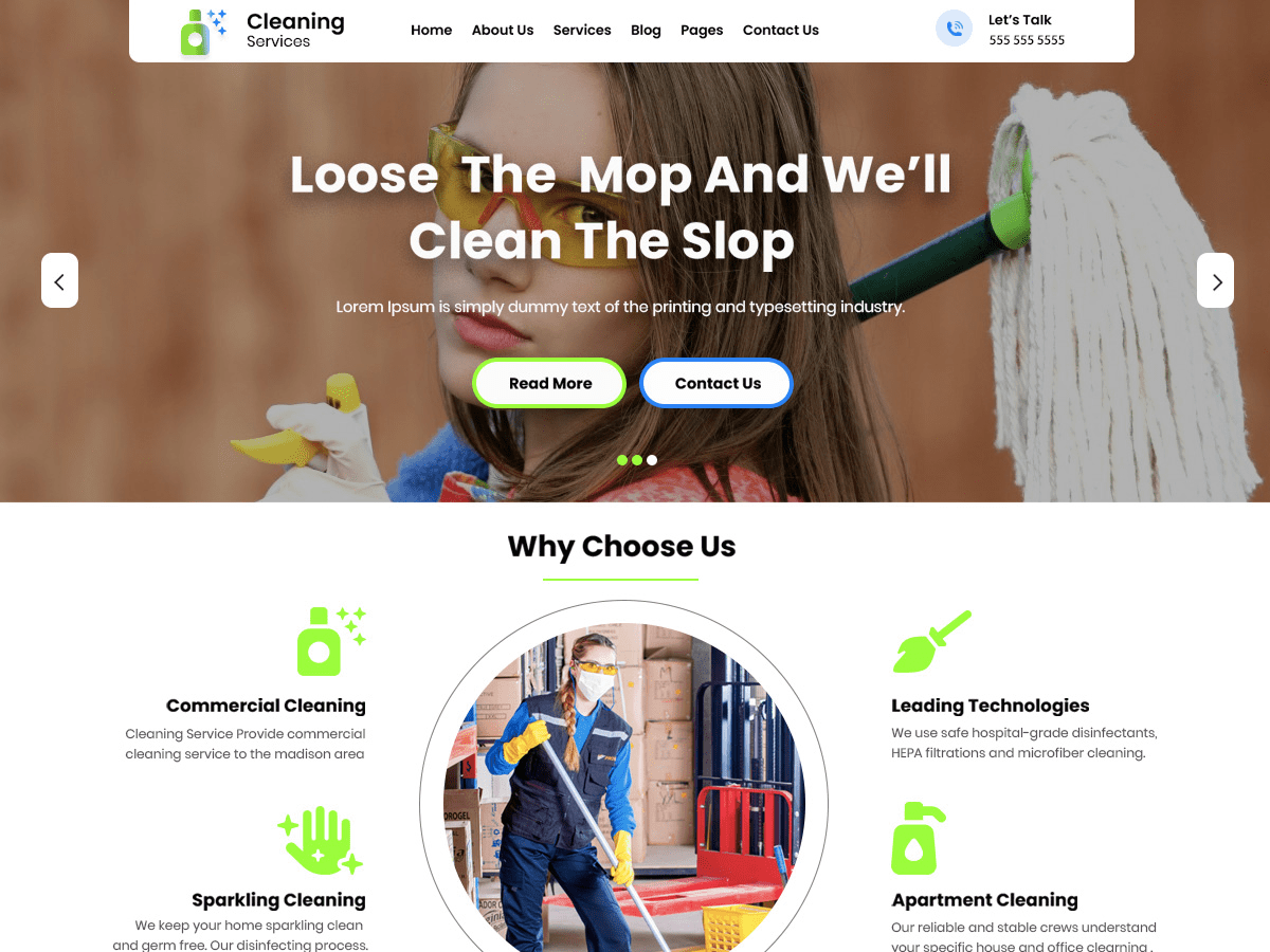 Cleaning Master theme screenshot