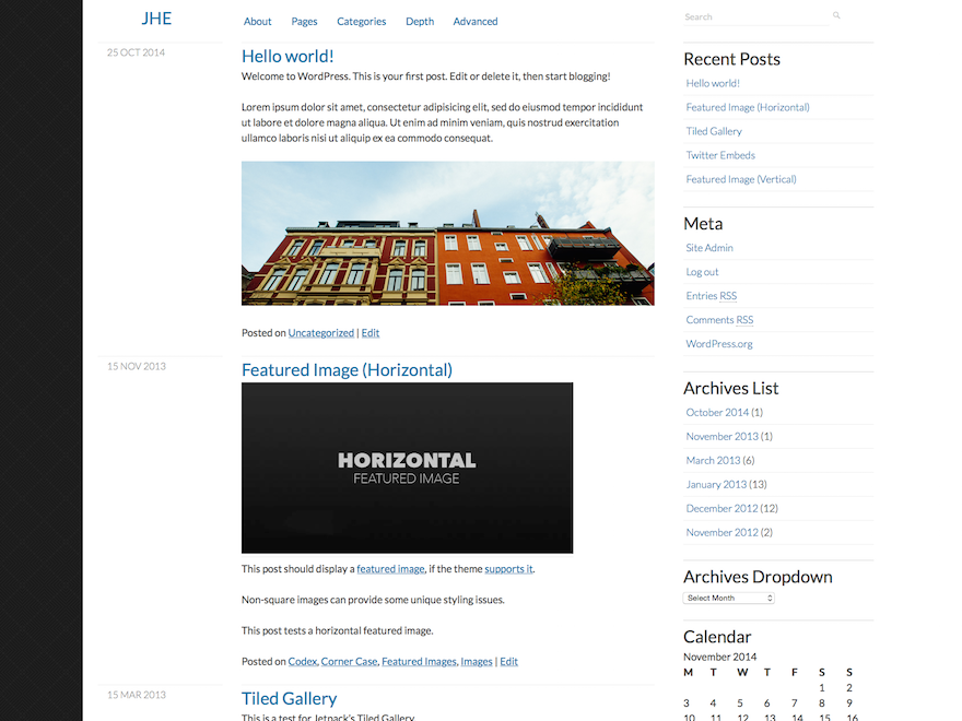 Clear Content theme screenshot