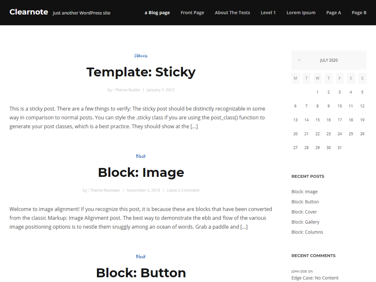 Clearnote theme screenshot