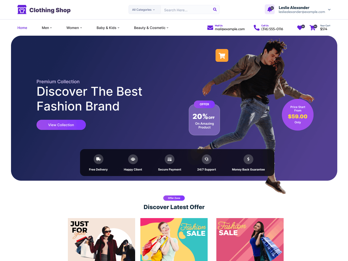 Clothing Apparel Shop theme screenshot
