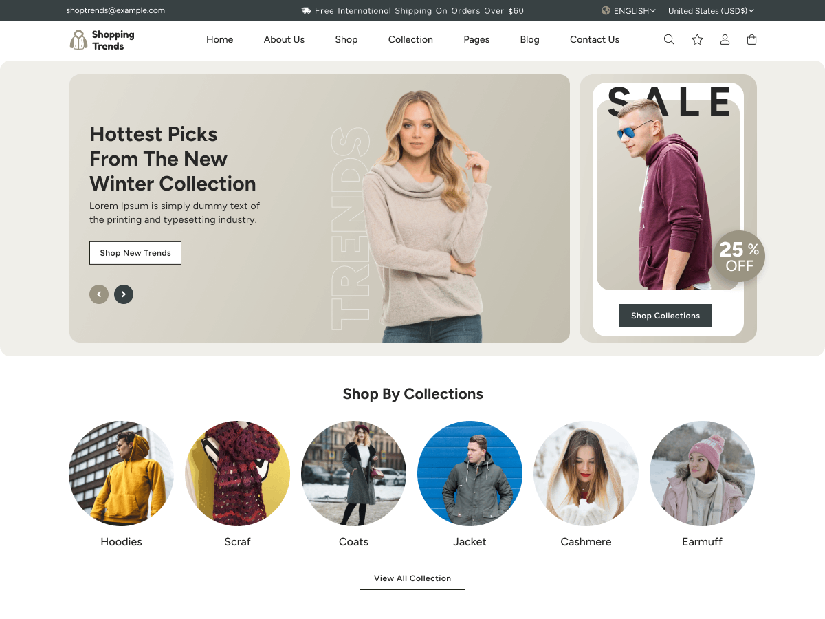 Clothing Store Lite theme screenshot