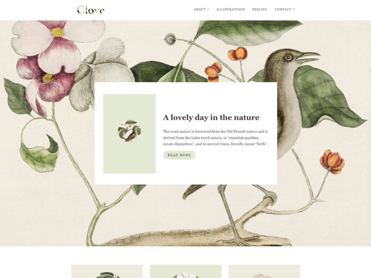 Clove theme screenshot