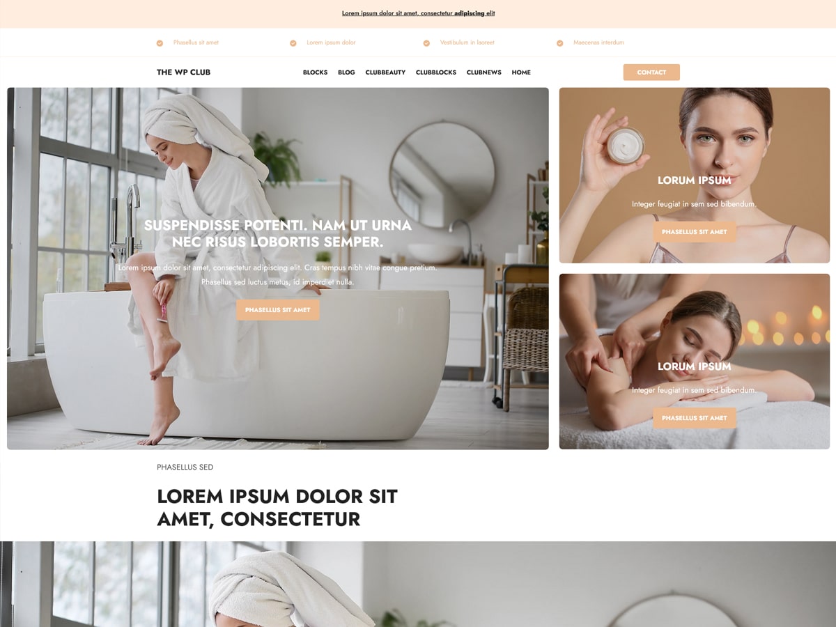 ClubBeauty theme screenshot