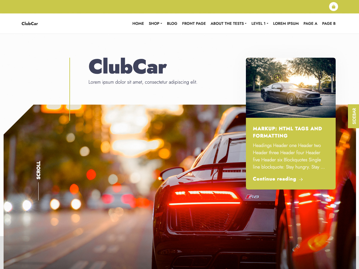 ClubCar theme screenshot