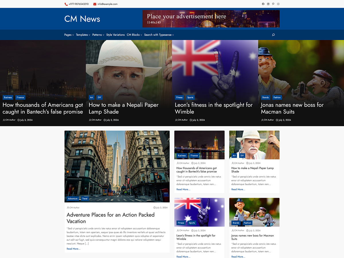 CM News Magazine theme screenshot