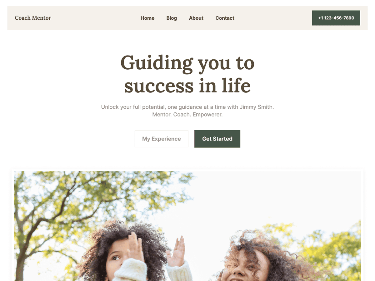 Coach Mentor theme screenshot