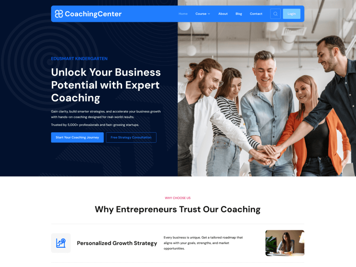 Coaching Center theme screenshot