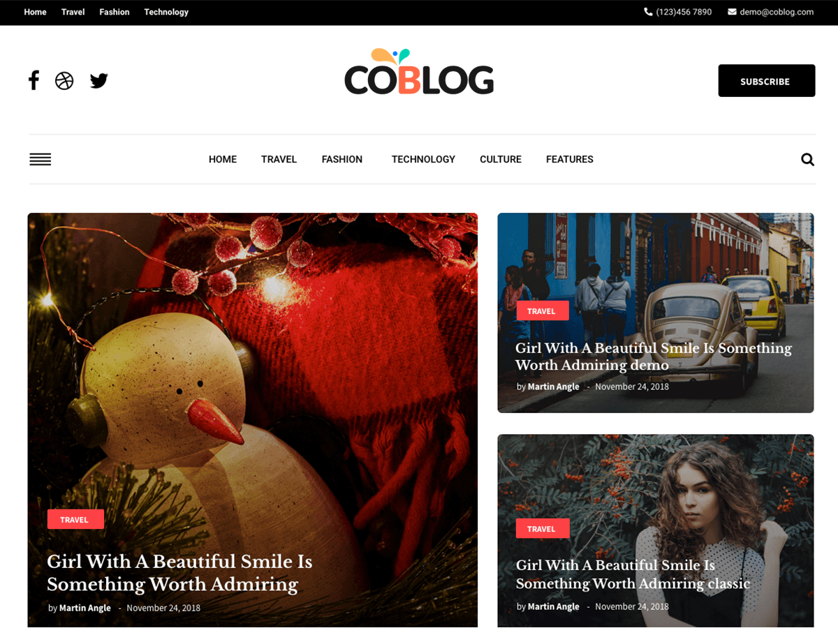 Coblog theme screenshot