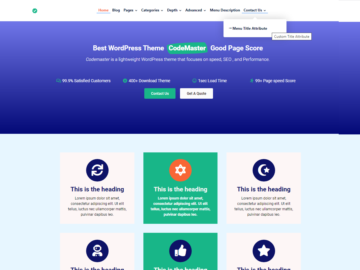 CodeMaster theme screenshot