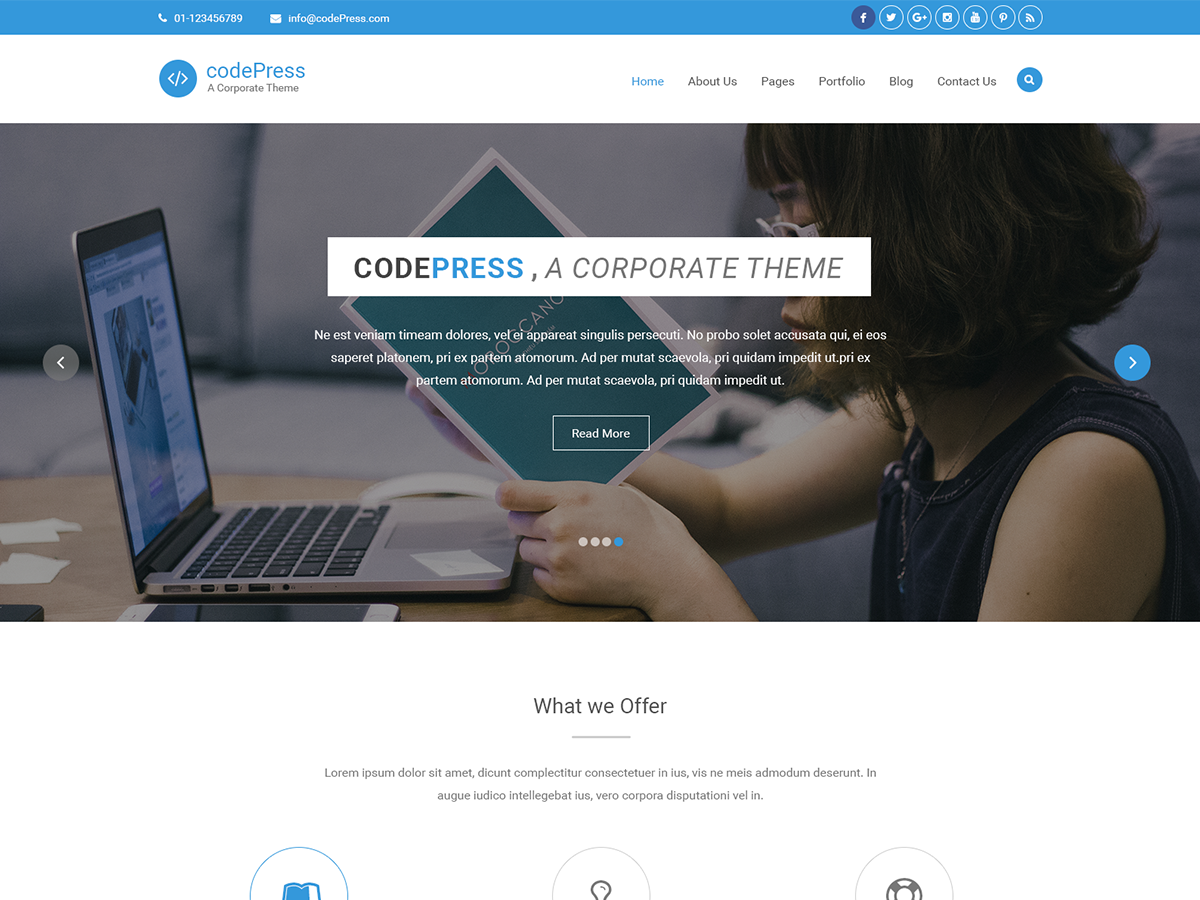 codepress corporate theme screenshot