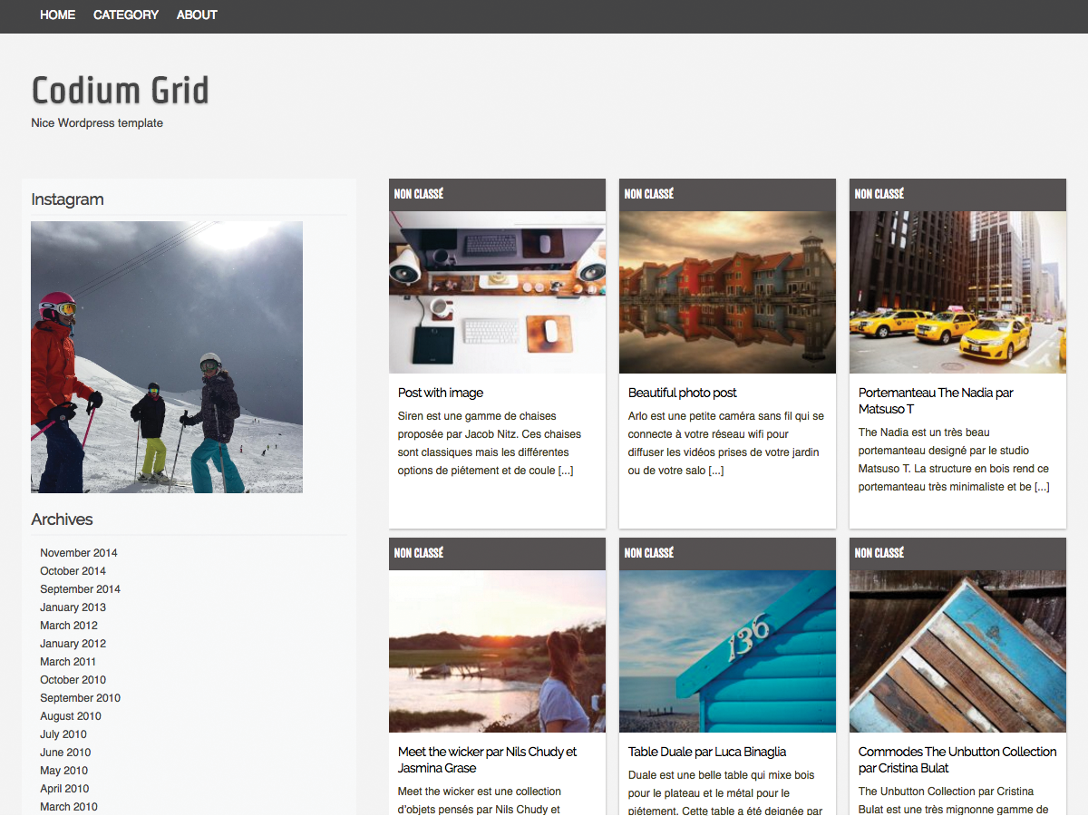 Codium Grid theme screenshot