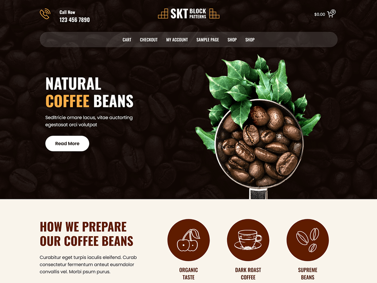 Coffee Block theme screenshot
