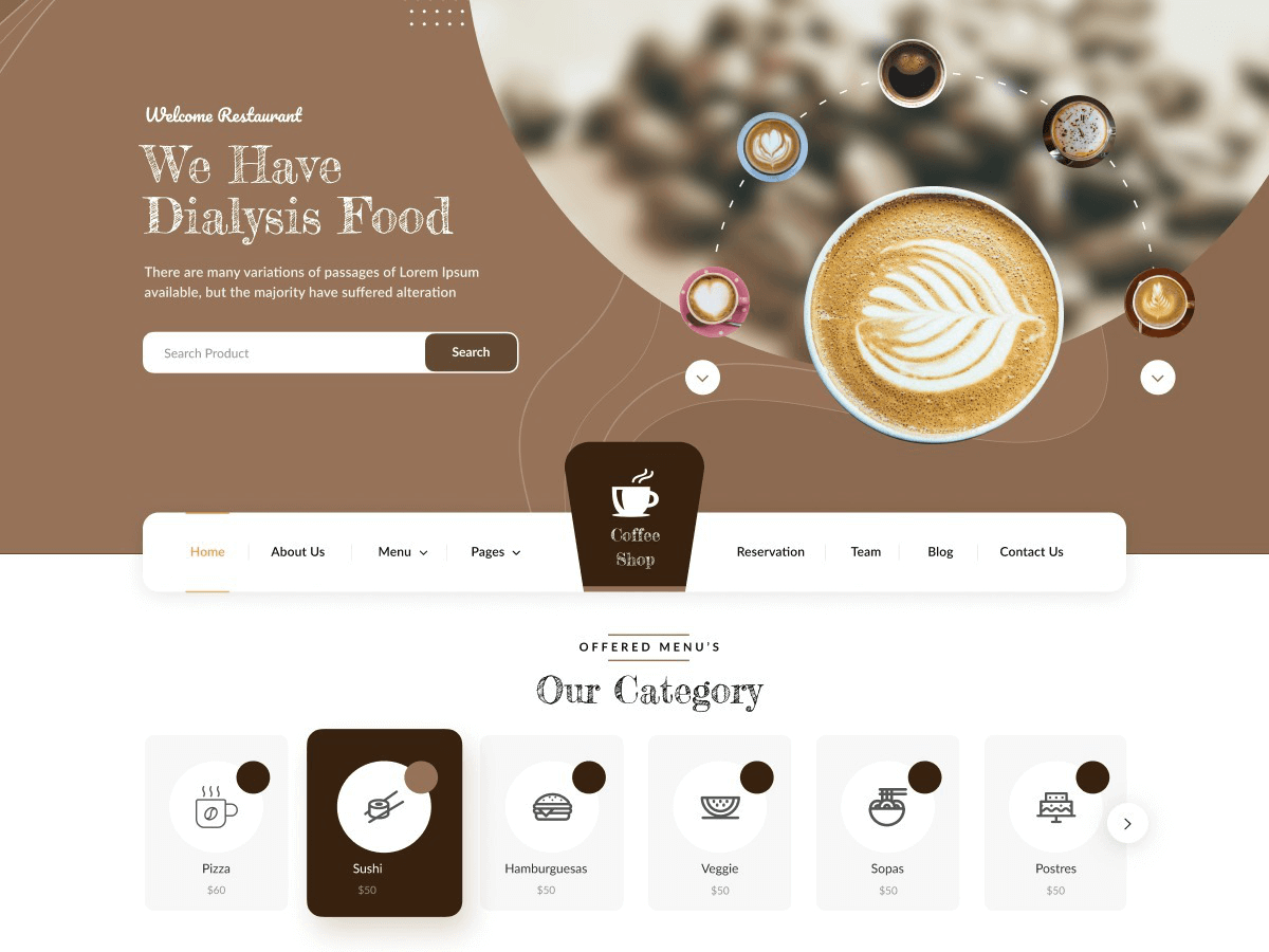 Coffee Tea theme screenshot