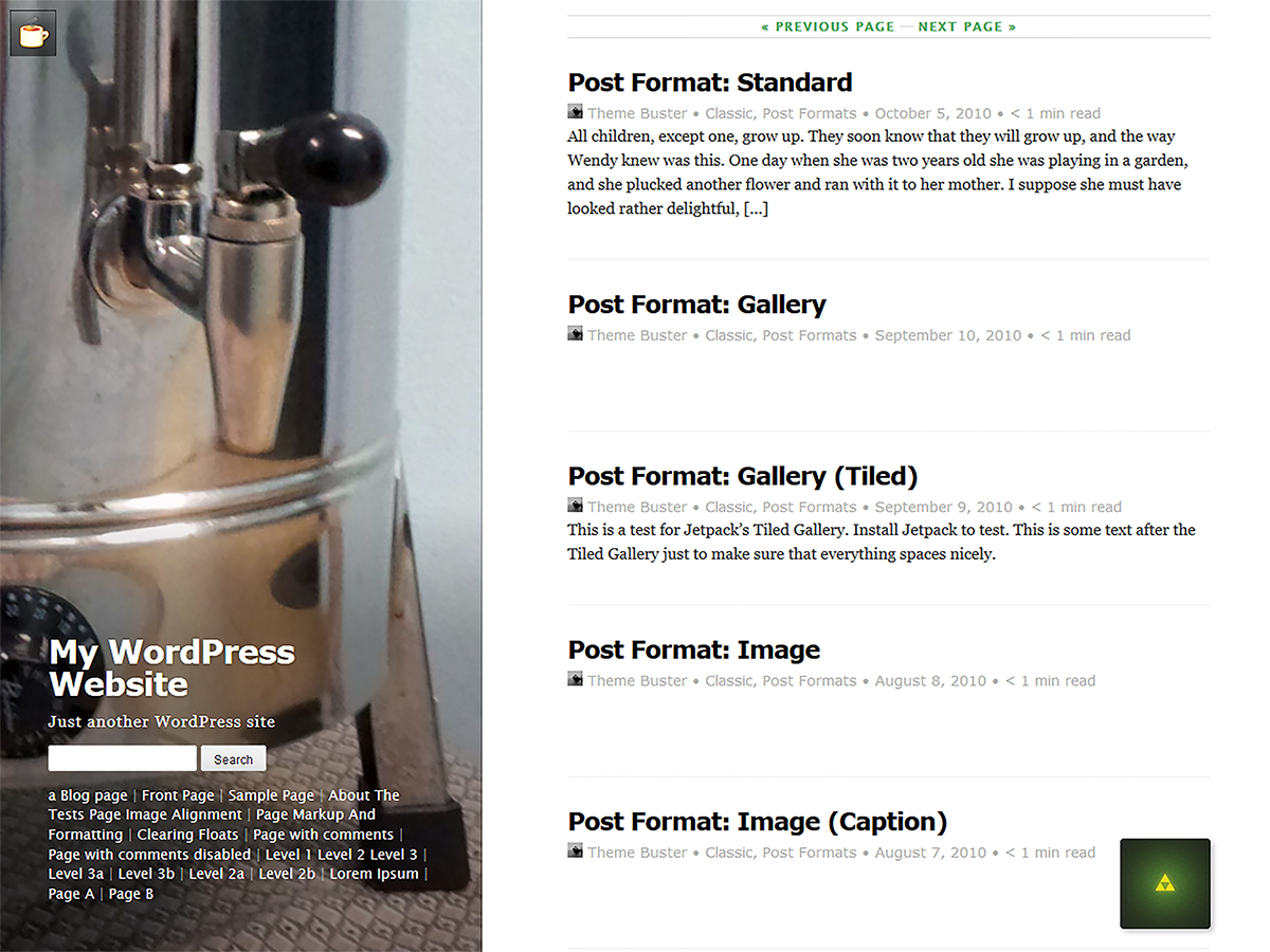 Coffee Time theme screenshot