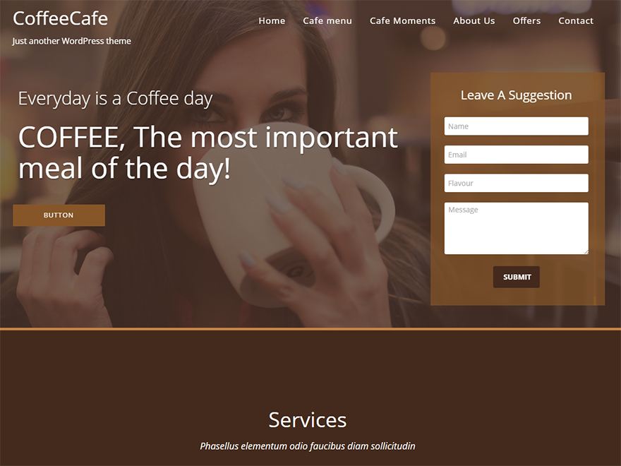 coffeecafe theme screenshot