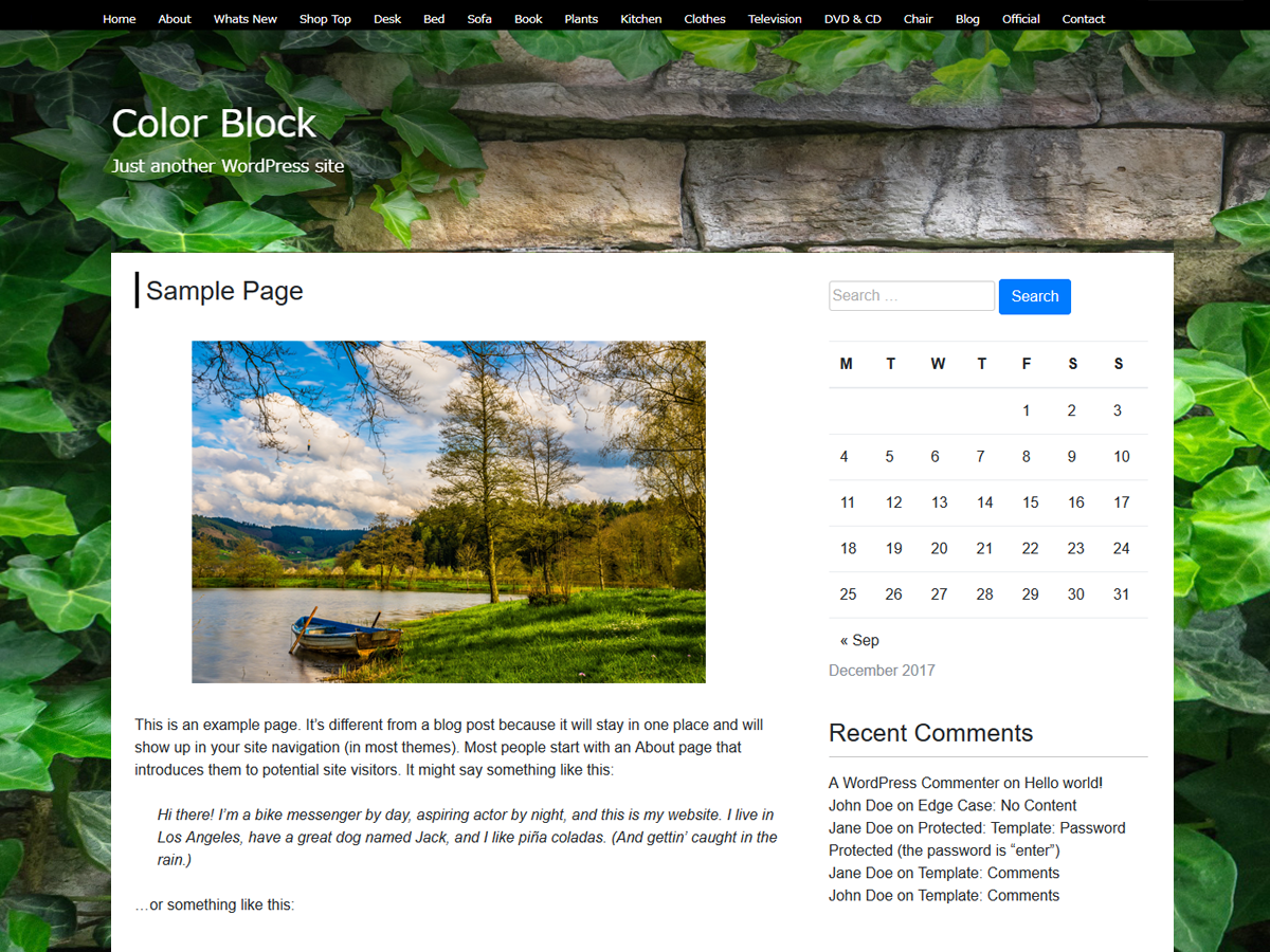 Color Block theme screenshot