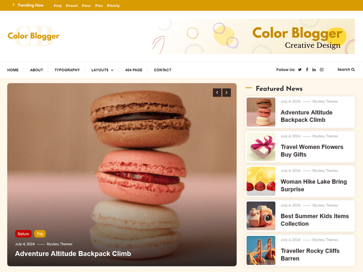 Color Blogger theme screenshot