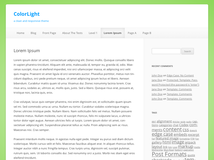 ColorLight theme screenshot