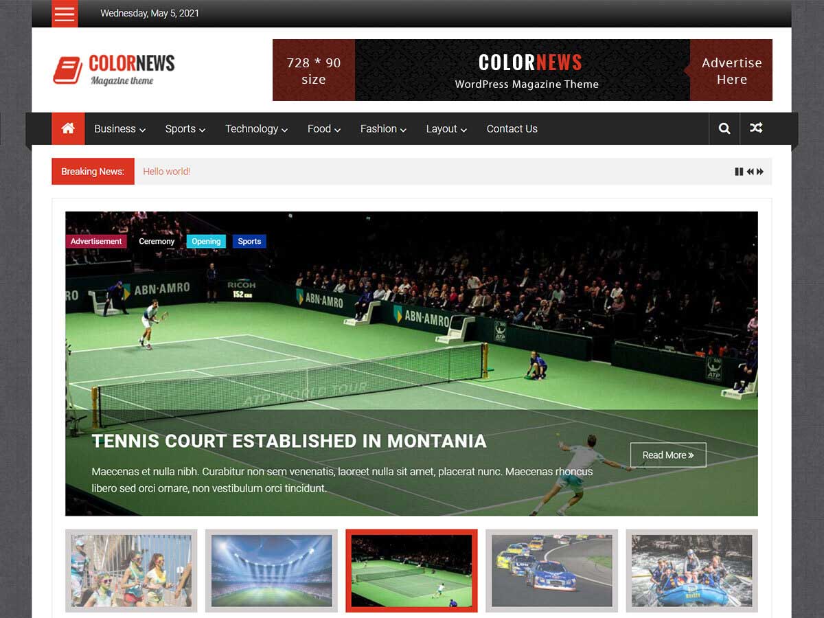 ColorNews theme screenshot