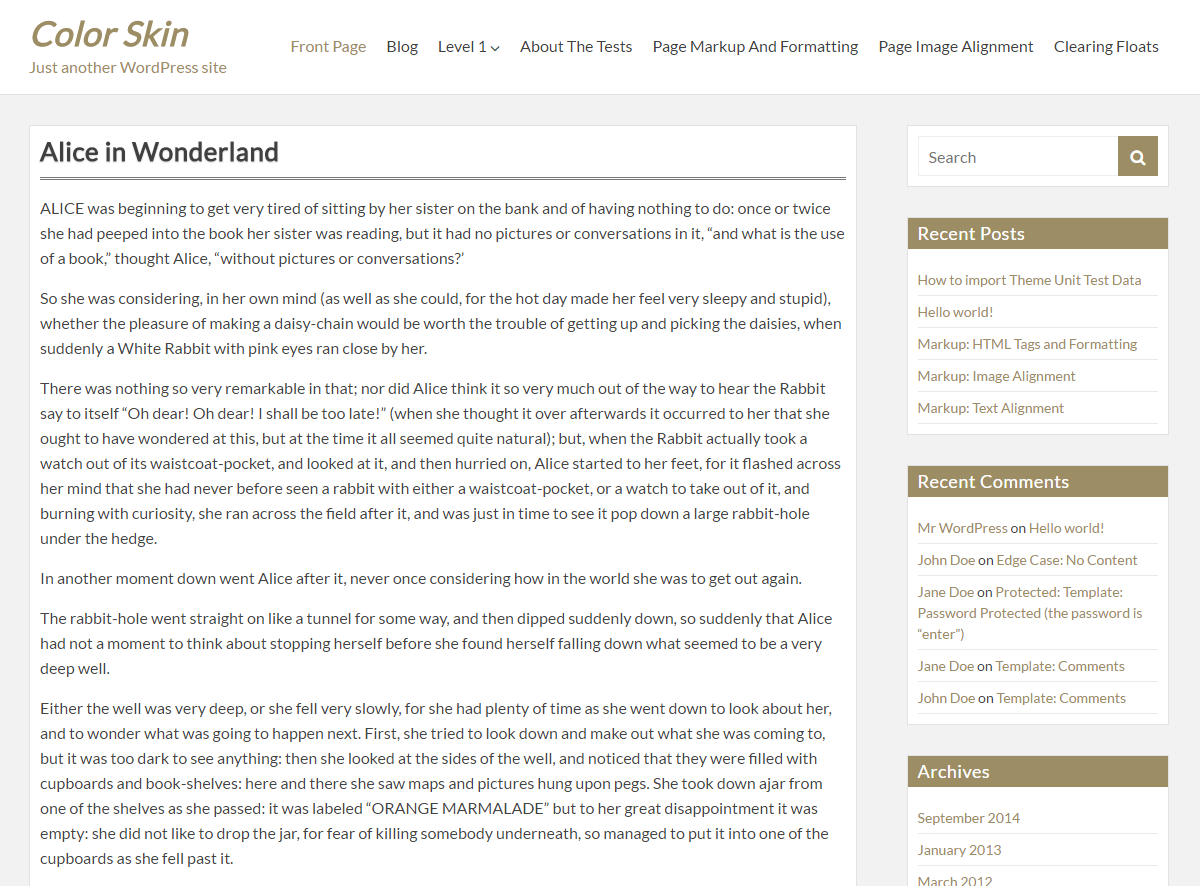 Colorskin theme screenshot
