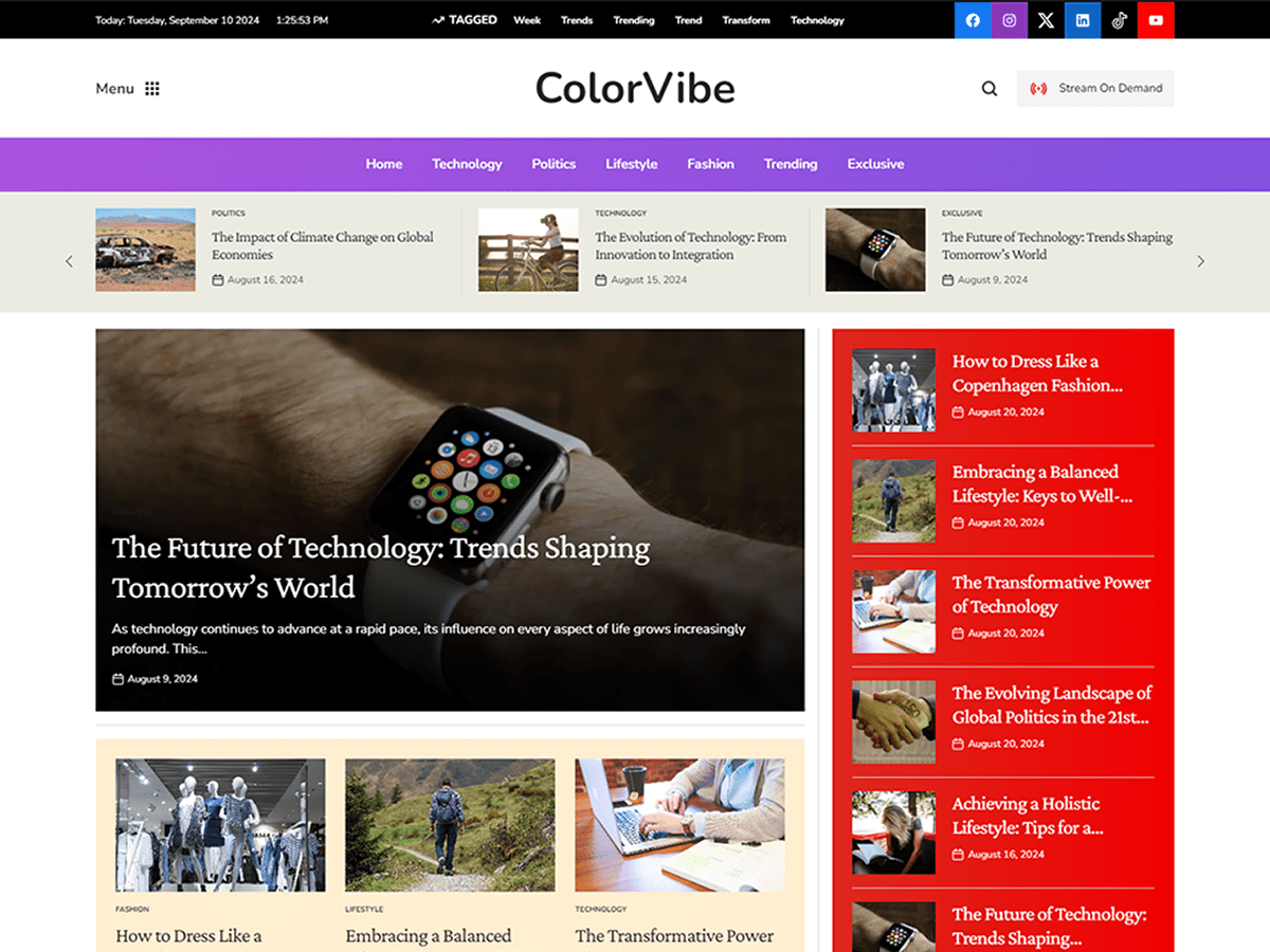 ColorVibe theme screenshot