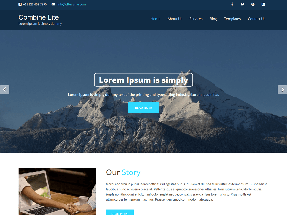 Combine Lite theme screenshot