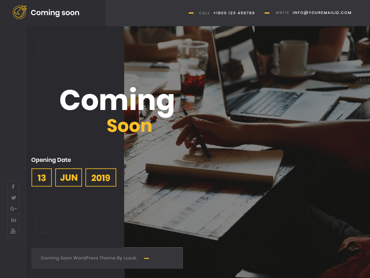 Coming Soon Lite theme screenshot