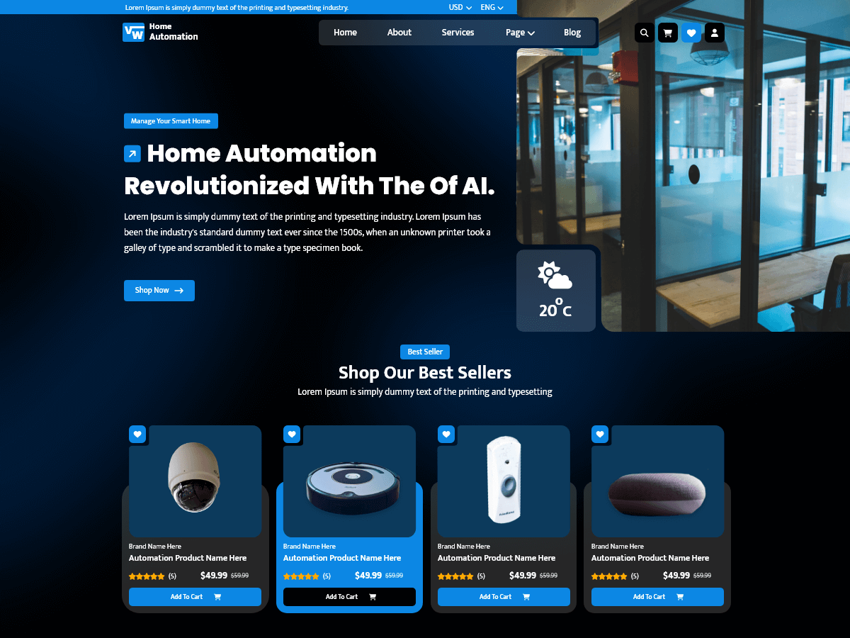 Commercial Automation Services theme screenshot