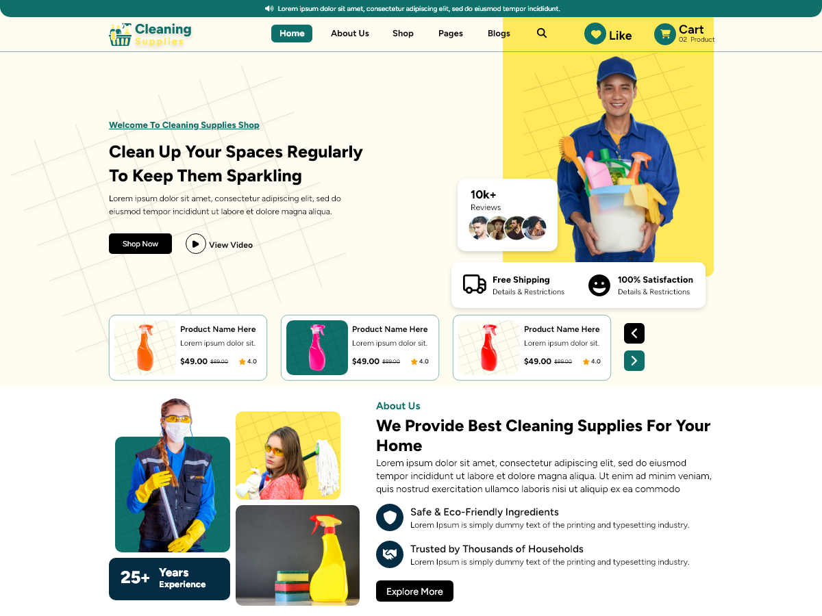 Commercial Cleaning theme screenshot