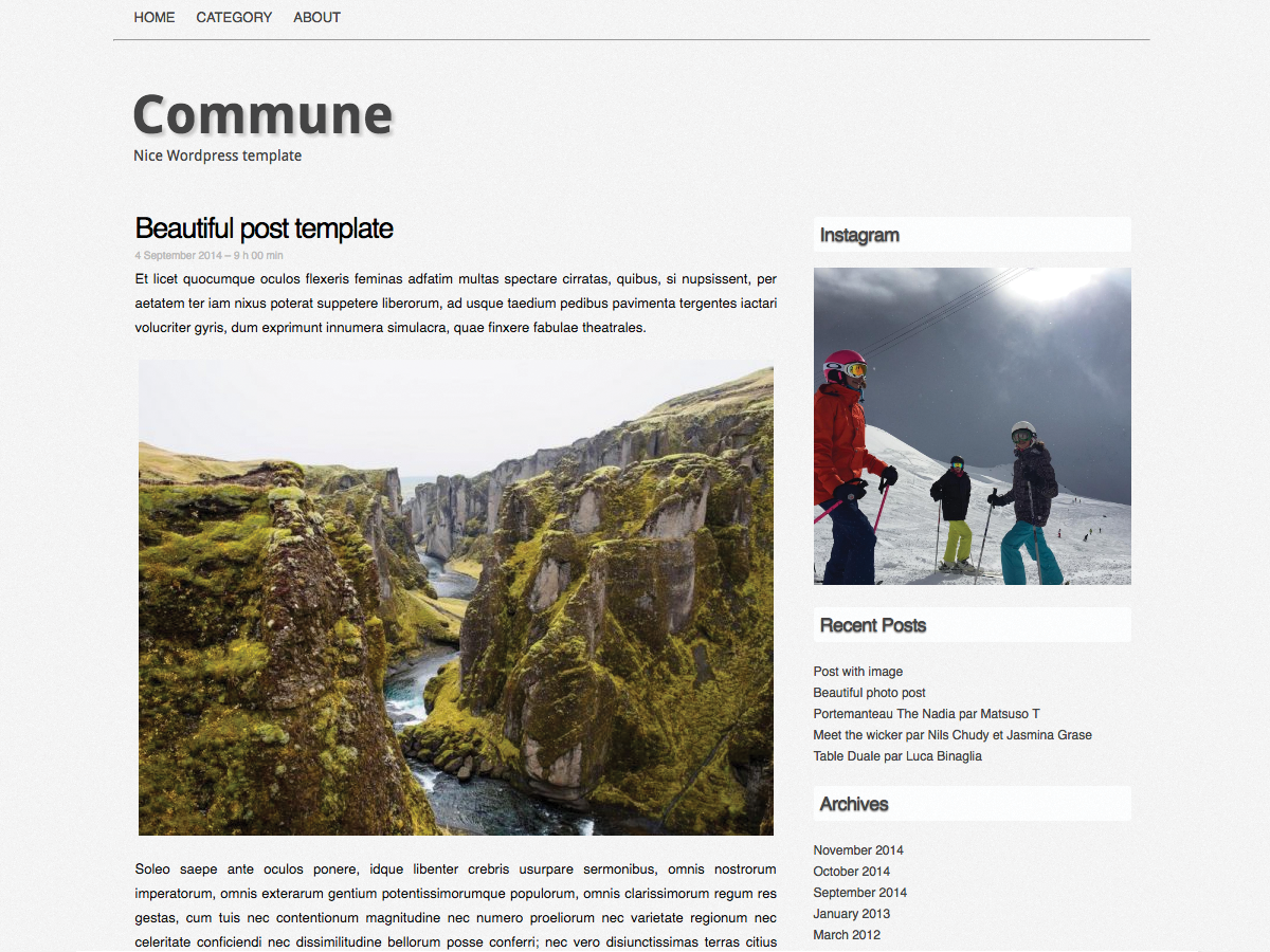 Commune theme screenshot