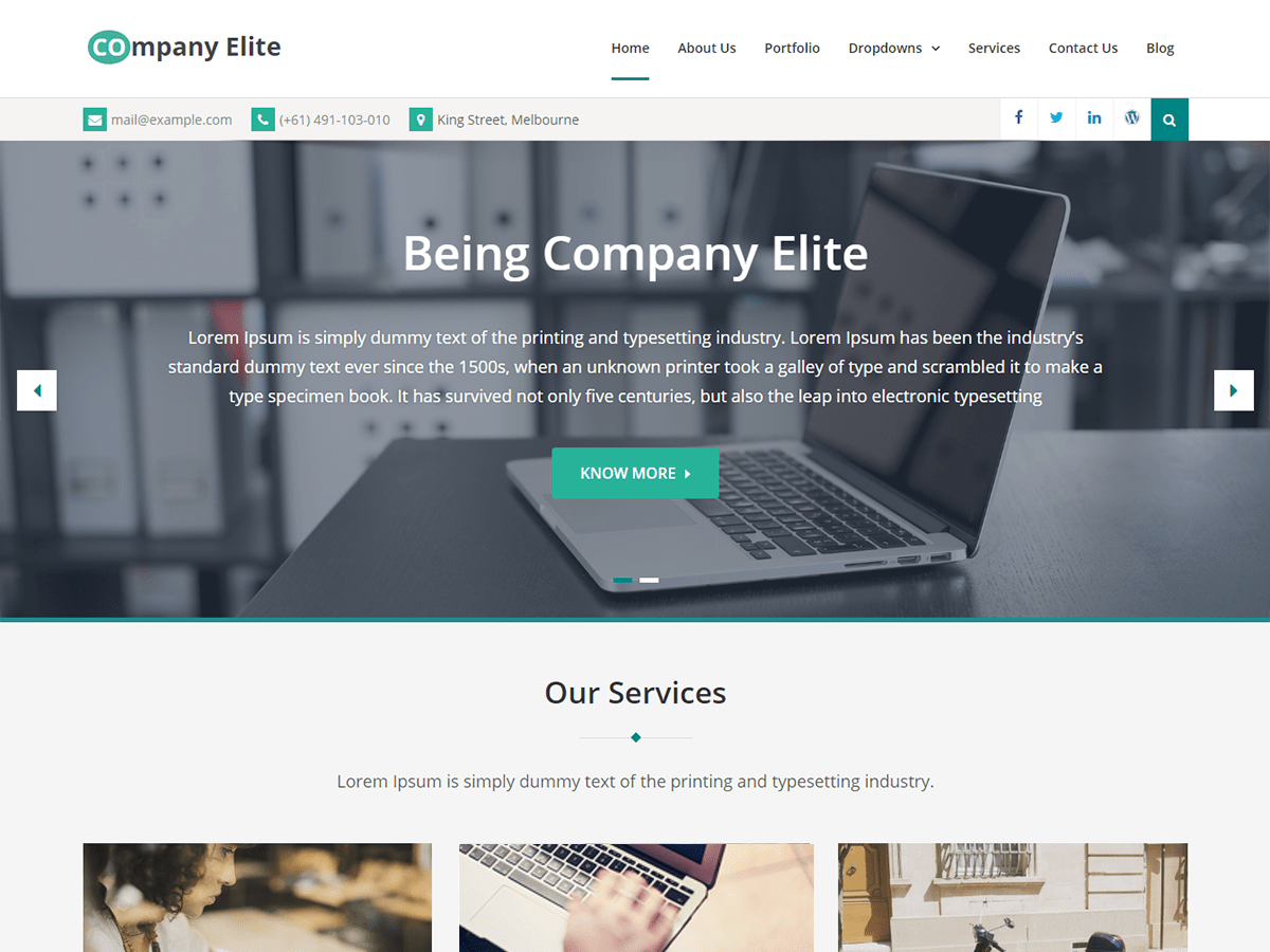 Company Elite theme screenshot