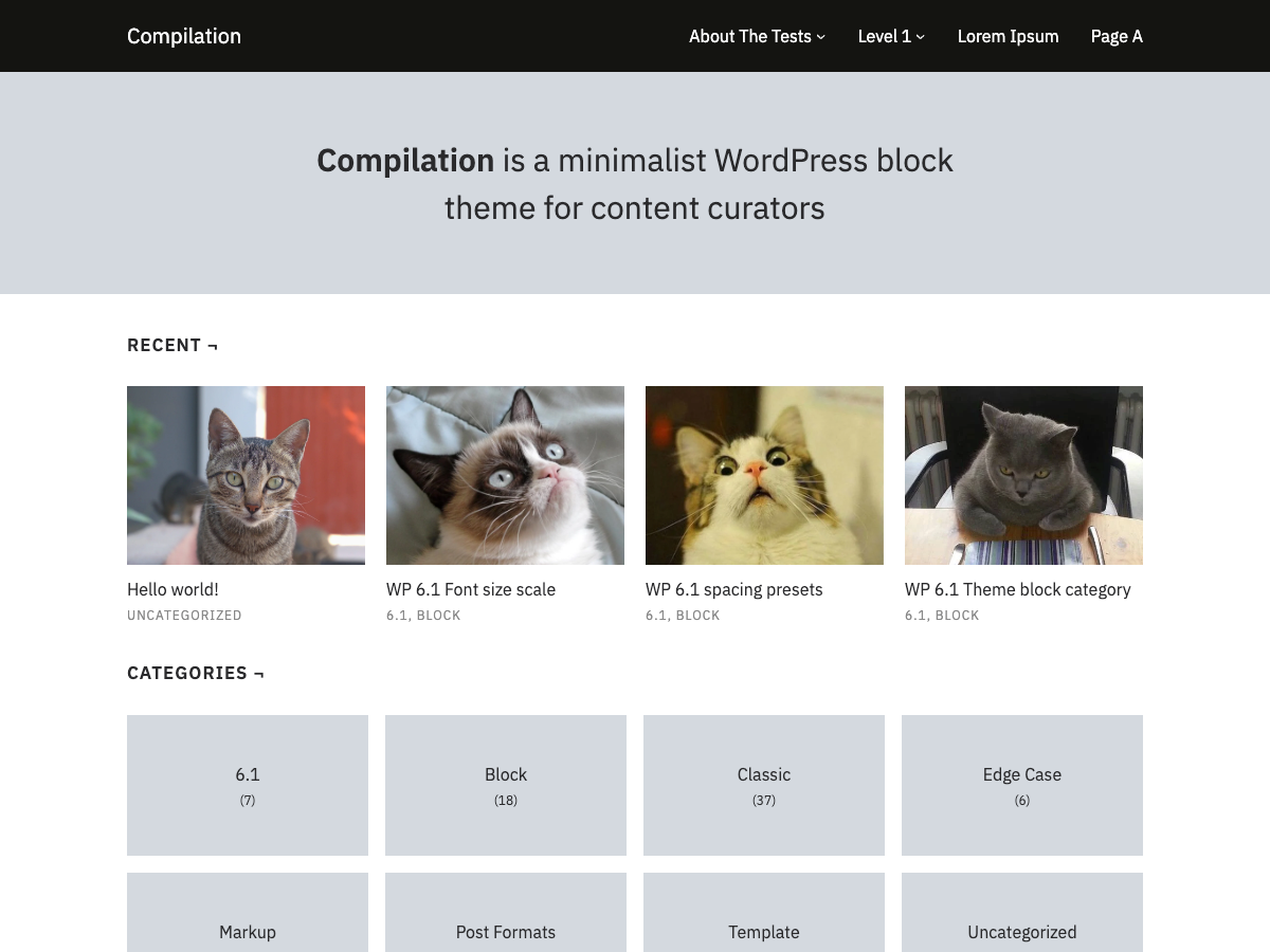 Compilation theme screenshot