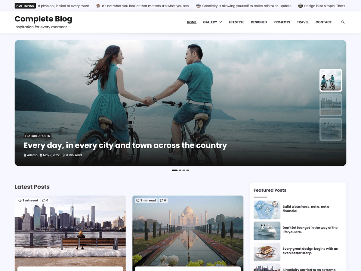 Complete Blog theme screenshot