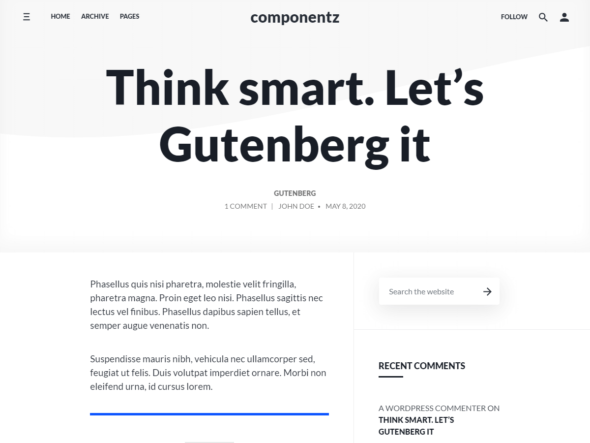 componentz theme screenshot