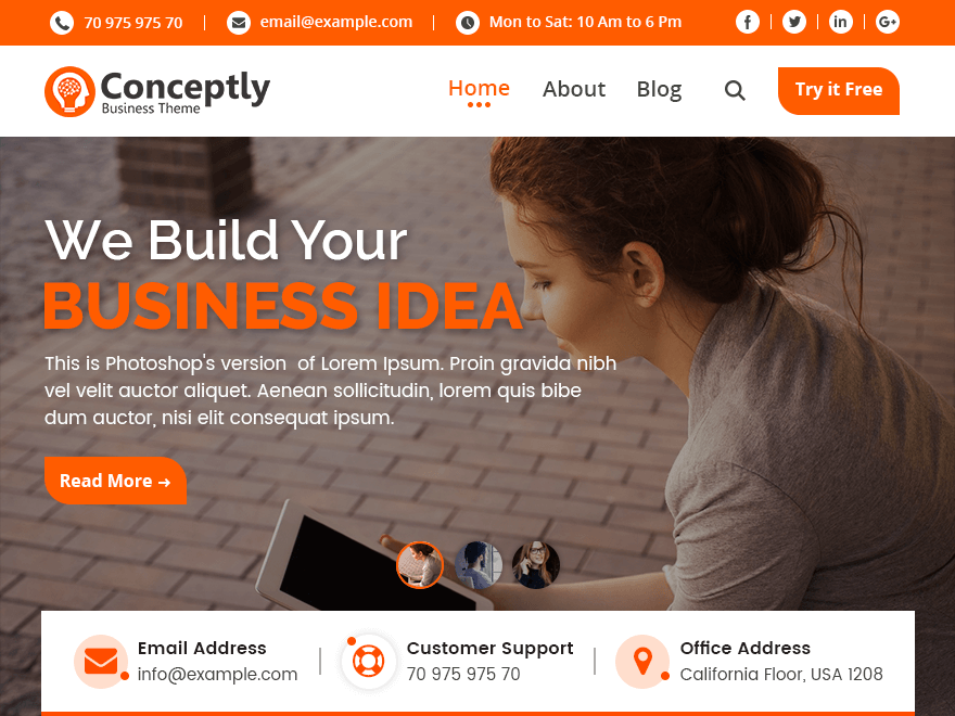Conceptly theme screenshot
