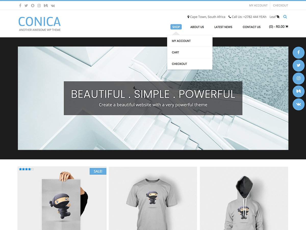 Conica theme screenshot